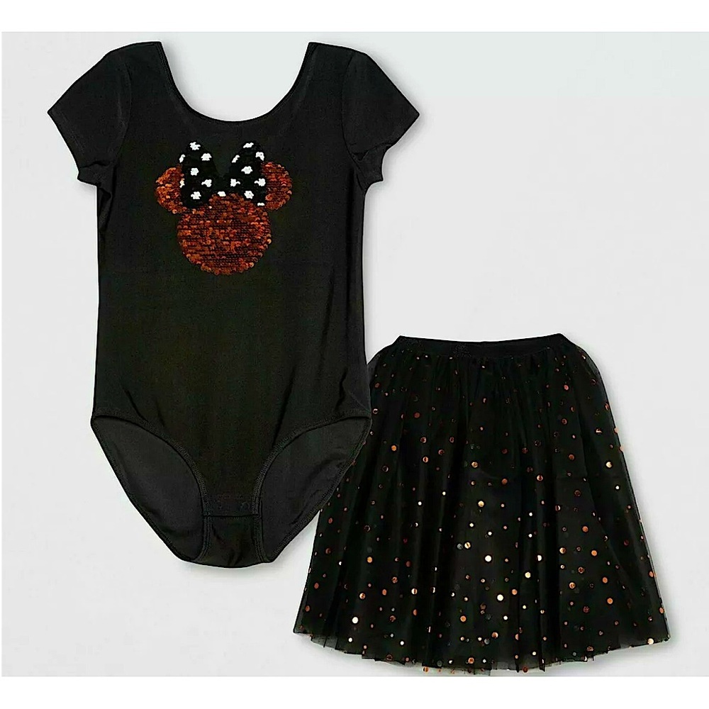 Disney Minnie Halloween 2 Piece Girls Skirt Outfit - M (7-8)